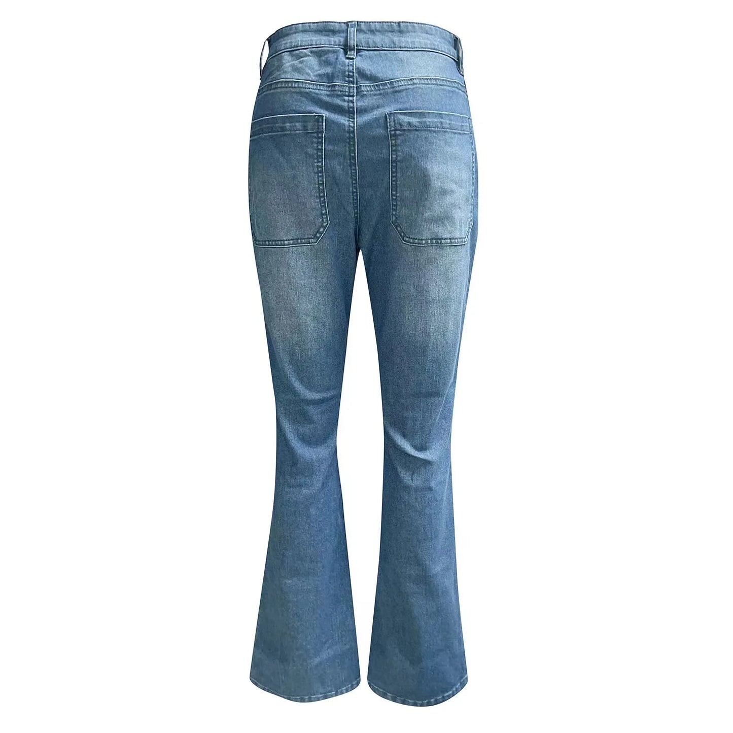 Midiross Women’s Flare Denim Jeans High Waisted Button Up Bell Bottom Stretch Classic Flared Pants
