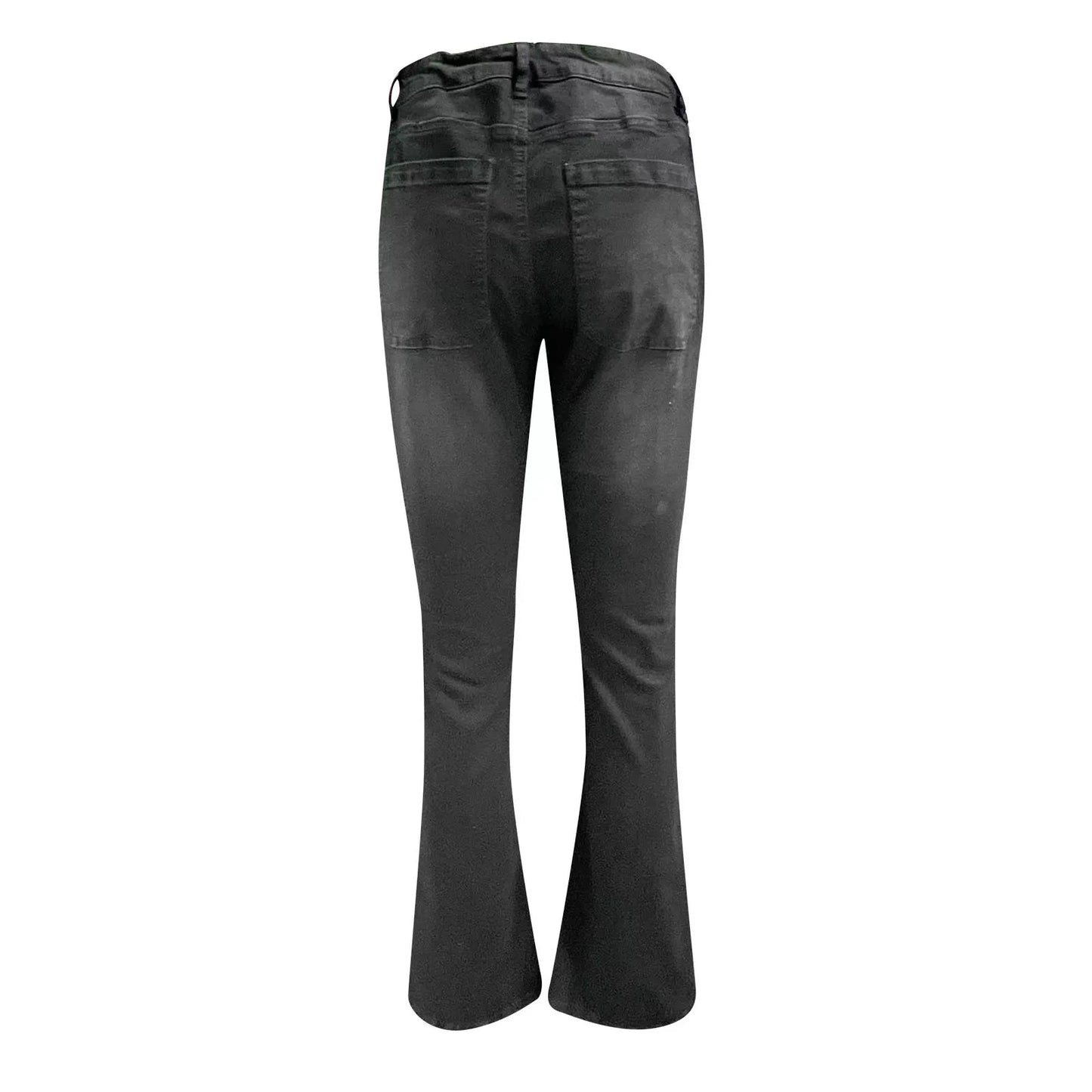 Midiross Women’s Flare Denim Jeans High Waisted Button Up Bell Bottom Stretch Classic Flared Pants