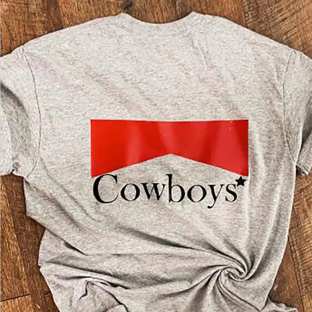 How Bout Them Cowboys T-Shirt Unisex Rodeo T-Shirt Vintage Western Shirt Country Style Shirt Woman Graphic Tees Casual Tops