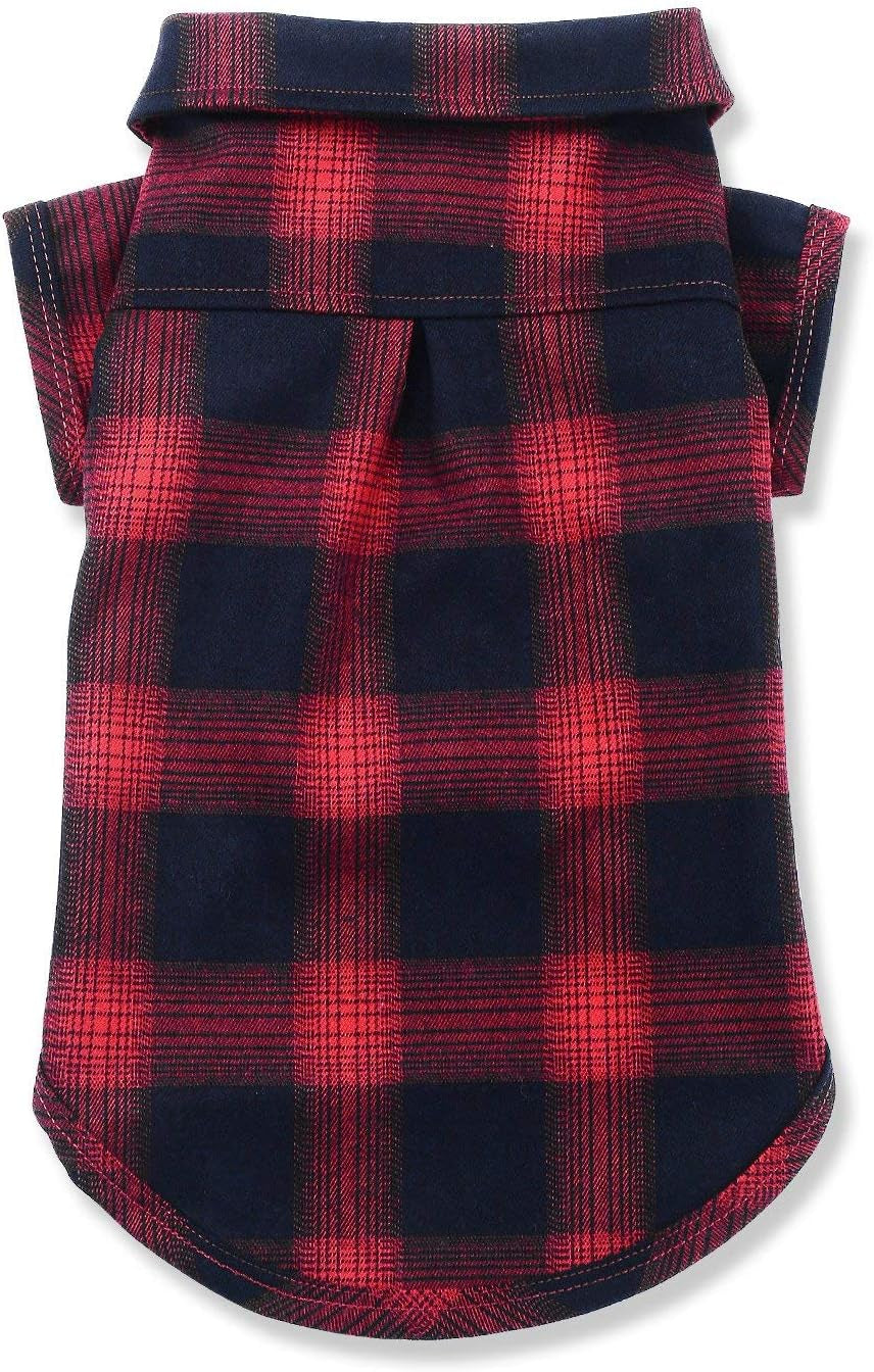 Dog Shirt, Pet Plaid Clothes Shirt T-Shirt, Sweater Bottoming Shirt for Small Dog Cat Puppy Grid Adorable Wearing Stylish Cozy Halloween,Christmas Costumes (Red;Xxl)