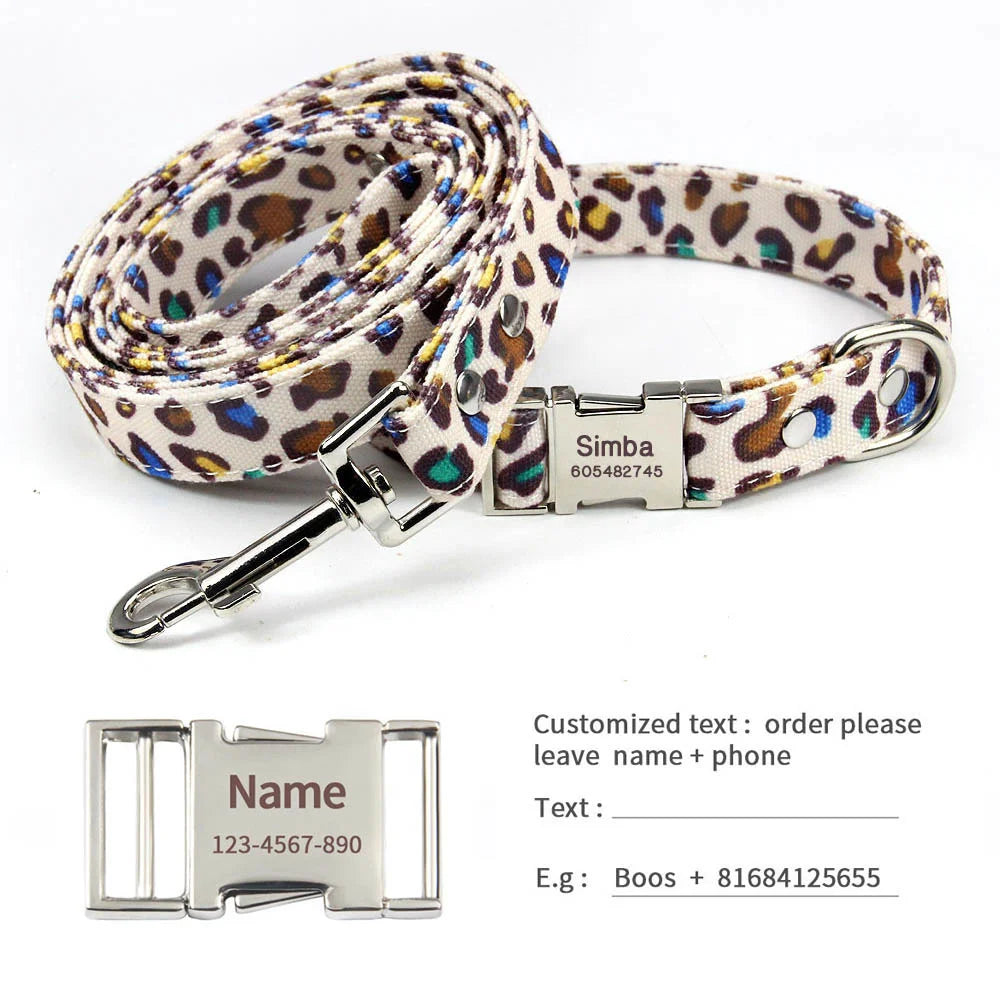 Personalized Dog Collar Name Free Engraved Custom ID Collars for Small Medium Large Dogs Puppy Necklace Pet Leash Pitbull