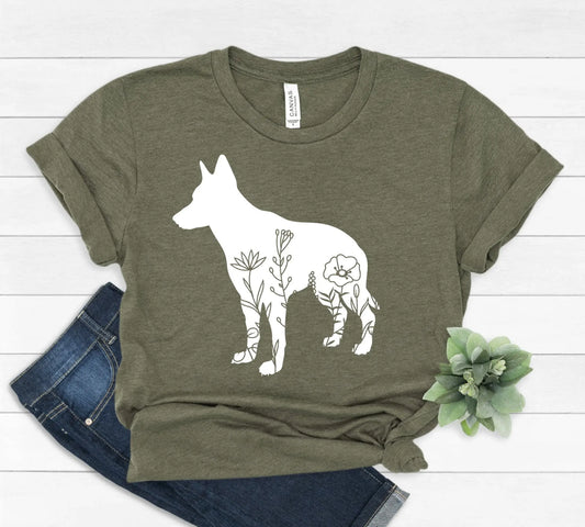 Siberian Husky T Shirt Floral Huskies Dog Mama Pet Mom or Friend Womens graphic clothing Lover
