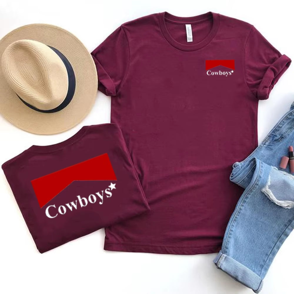 How Bout Them Cowboys T-Shirt Unisex Rodeo T-Shirt Vintage Western Shirt Country Style Shirt Woman Graphic Tees Casual Tops